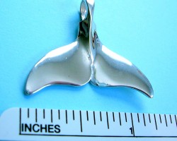 Bottlenose Dolphin Fluke (tail)- Large Sterling Silver