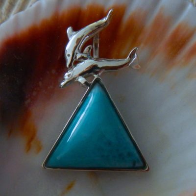 Larimar & Dolphin Duo-Sterling Silver